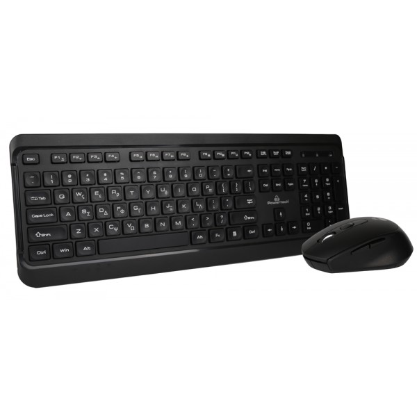 POWERTECH set ποντίκι & πληκτρολόγιο PT-1060, ασύρματο, 1600DPI, μαύρο POWERTECH set ποντίκι & πληκτρολόγιο PT-1060, ασύρματο, 1600DPI, μαύρο