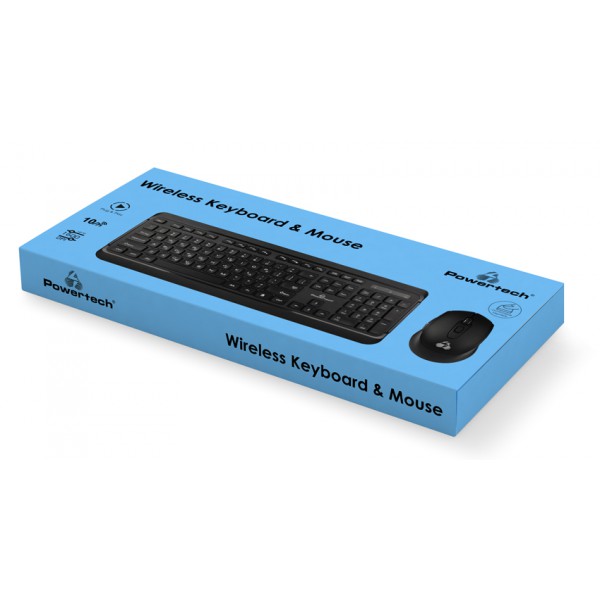 POWERTECH set ποντίκι & πληκτρολόγιο PT-1060, ασύρματο, 1600DPI, μαύρο POWERTECH set ποντίκι & πληκτρολόγιο PT-1060, ασύρματο, 1600DPI, μαύρο