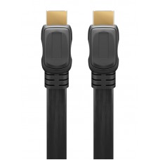 GOOBAY καλώδιο HDMI 2.0 με Ethernet 61280, flat, 18Gbit/s, 4K, 3m, μαύρο