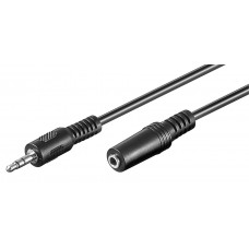GOOBAY προέκταση καλωδίου ήχου 3.5mm 50431, 3-pin, 2m, μαύρο