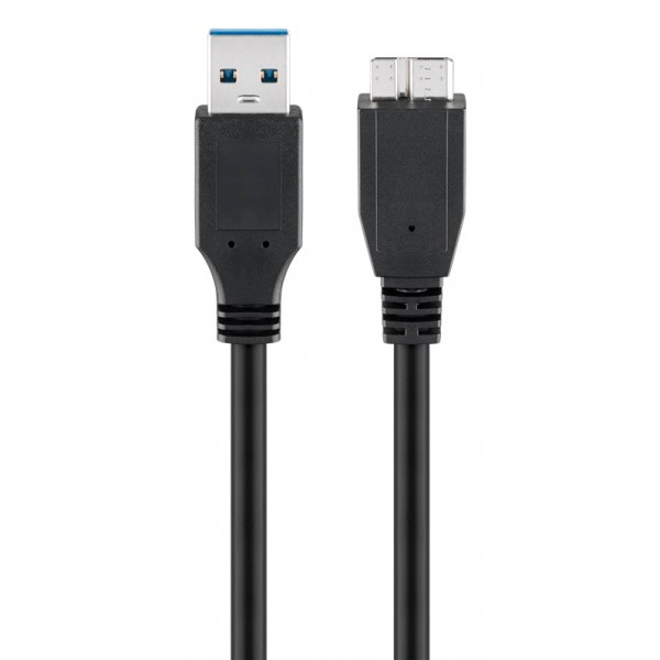 GOOBAY καλώδιο USB 3.0 σε micro Τype B 95027, 5 Gbps, 3m, μαύρο GOOBAY καλώδιο USB 3.0 σε micro Τype B 95027, 5 Gbps, 3m, μαύρο