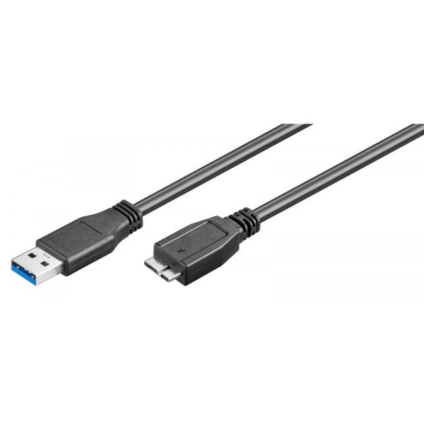 GOOBAY καλώδιο USB 3.0 σε micro Τype B 95027, 5 Gbps, 3m, μαύρο GOOBAY καλώδιο USB 3.0 σε micro Τype B 95027, 5 Gbps, 3m, μαύρο