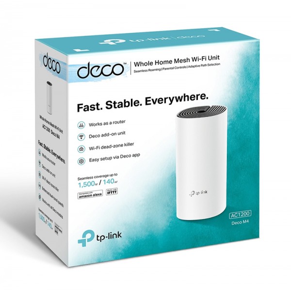 TP-LINK Home Mesh Wi-Fi System Deco M4, AC1200, Ver. 2.0 TP-LINK Home Mesh Wi-Fi System Deco M4, AC1200, Ver. 2.0