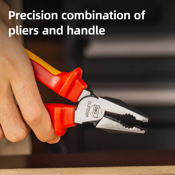 DELI πένσα ίσια ηλεκτρολόγου DL512007, μόνωση VDE 1000V, 18cm DELI πένσα ίσια ηλεκτρολόγου DL512007, μόνωση VDE 1000V, 18cm