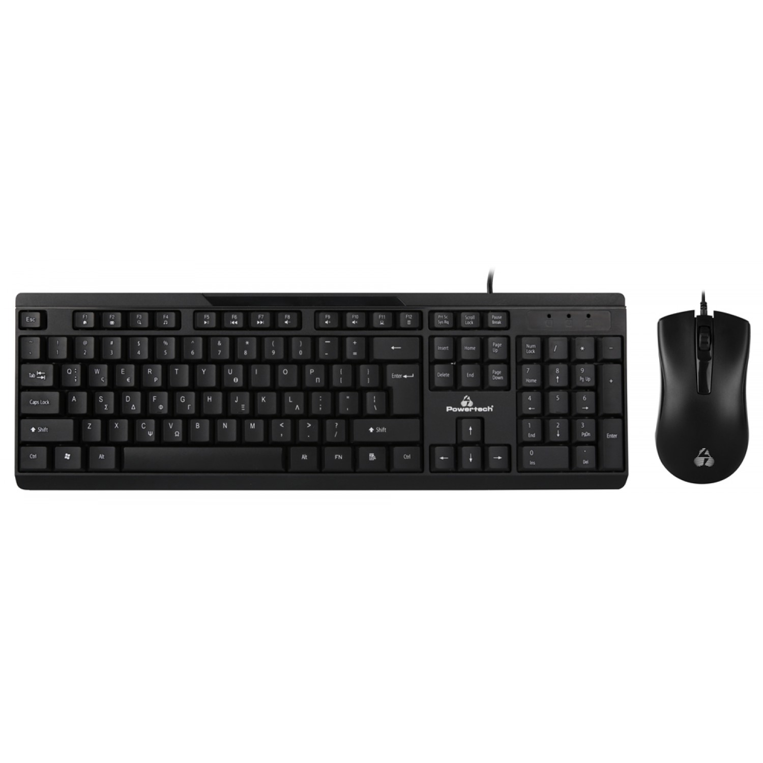 POWERTECH set ποντίκι & πληκτρολόγιο PT-1068, ενσύρματο, 1000DPI, μαύρο POWERTECH set ποντίκι & πληκτρολόγιο PT-1068, ενσύρματο, 1000DPI, μαύρο