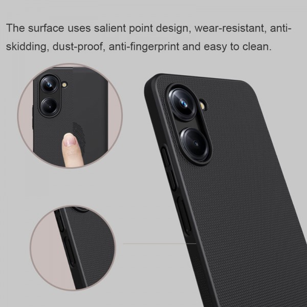 NILLKIN θήκη Super Frosted Shield για Realme 10 Pro 5G, μαύρη NILLKIN θήκη Super Frosted Shield για Realme 10 Pro 5G, μαύρη
