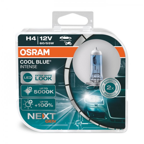 OSRAM φώτα αυτοκινήτου Cool Blue Intense 64193CBN-HCB, H4, 60/55W, 12V OSRAM φώτα αυτοκινήτου Cool Blue Intense 64193CBN-HCB, H4, 60/55W, 12V