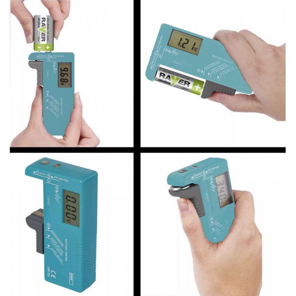 EMOS ψηφιακό tester μπαταρίας N0322 για 9V/AA/AAA/C/D/button cells