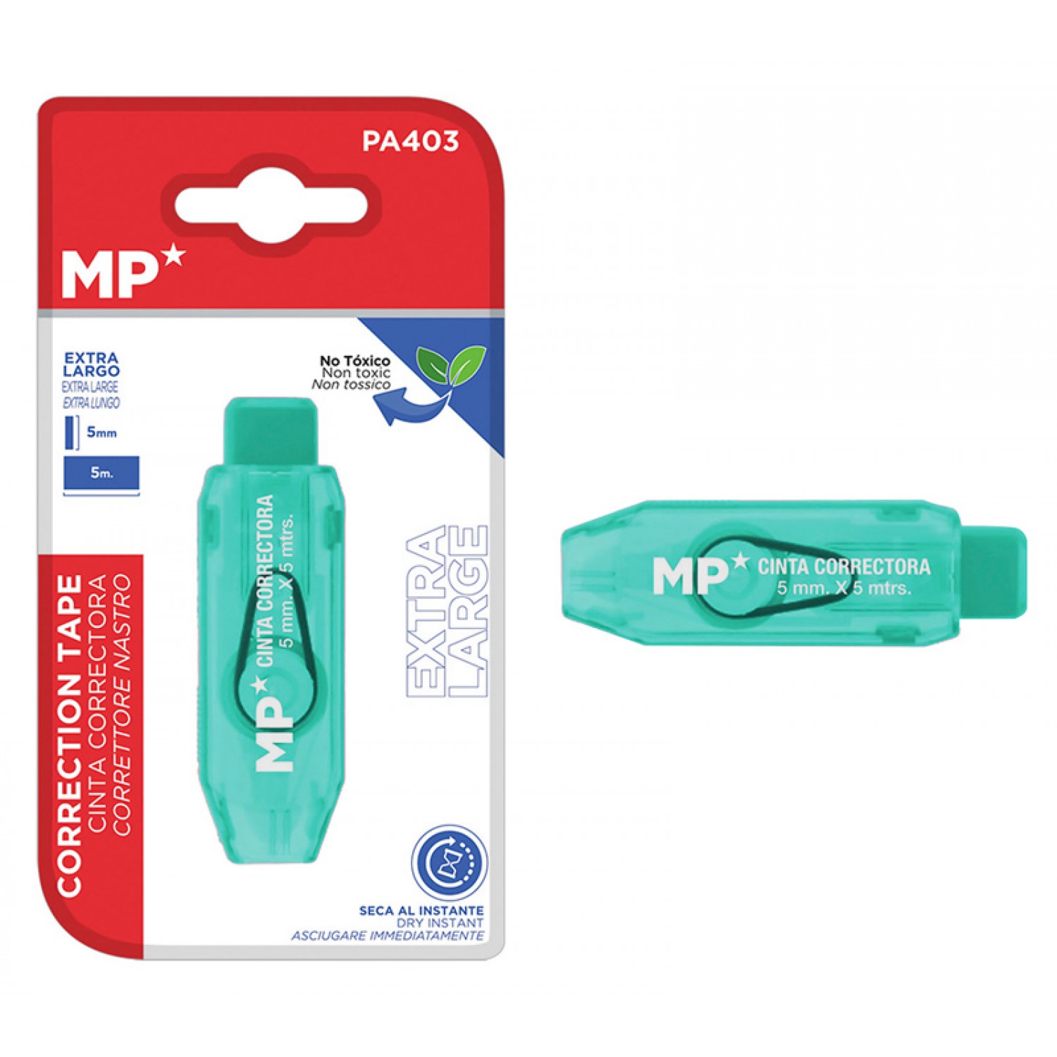 MP διορθωτική ταινία PA403, 5mm x 5m, πράσινη MP διορθωτική ταινία PA403, 5mm x 5m, πράσινη