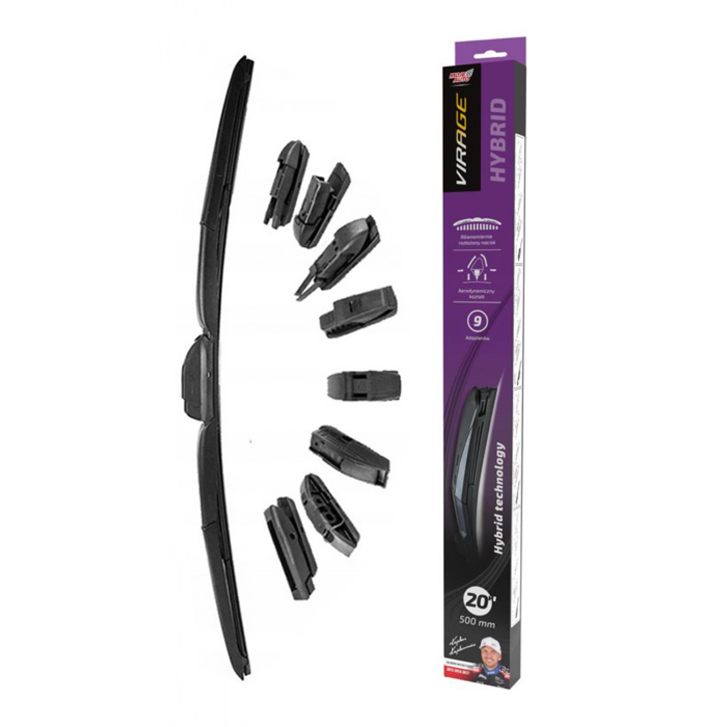 MOJE AUTO υαλοκαθαριστήρας Hybrid 92-H20, 20" (500mm), 9 αντάπτορες MOJE AUTO υαλοκαθαριστήρας Hybrid 92-H20, 20" (500mm), 9 αντάπτορες