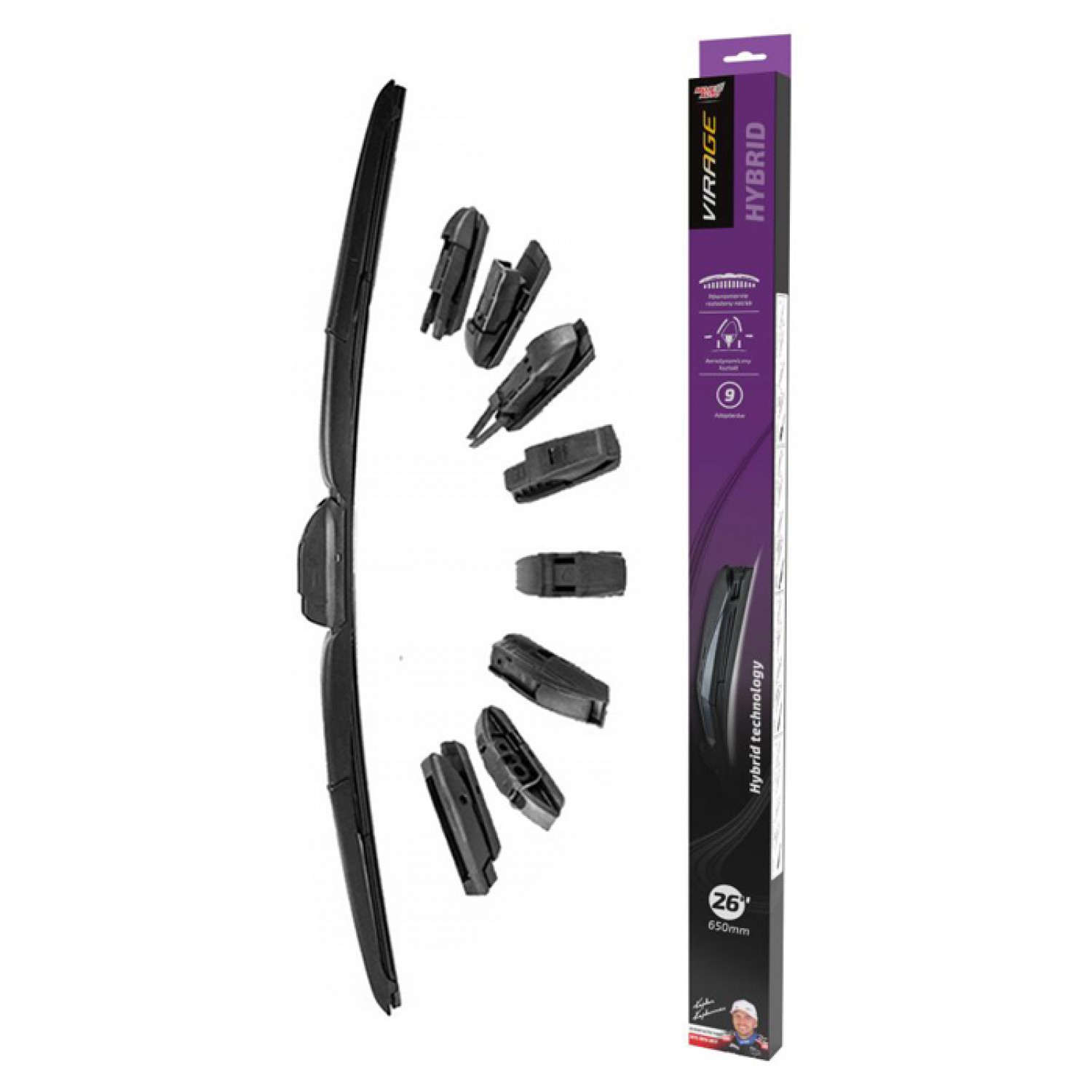 MOJE AUTO υαλοκαθαριστήρας Hybrid 92-H26, 26" (650mm), 9 αντάπτορες MOJE AUTO υαλοκαθαριστήρας Hybrid 92-H26, 26" (650mm), 9 αντάπτορες