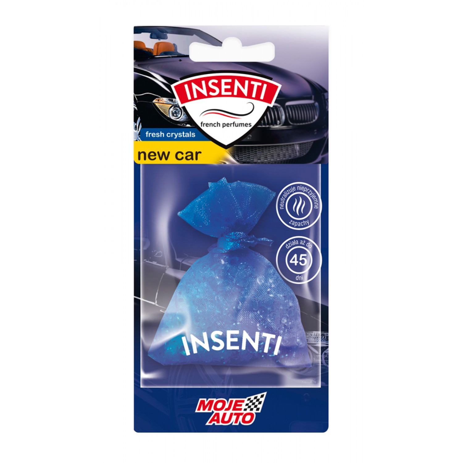 MOJE AUTO κρεμαστό αρωματικό αυτοκινήτου 15-502, new car, crystals, 20g MOJE AUTO κρεμαστό αρωματικό αυτοκινήτου 15-502, new car, crystals, 20g