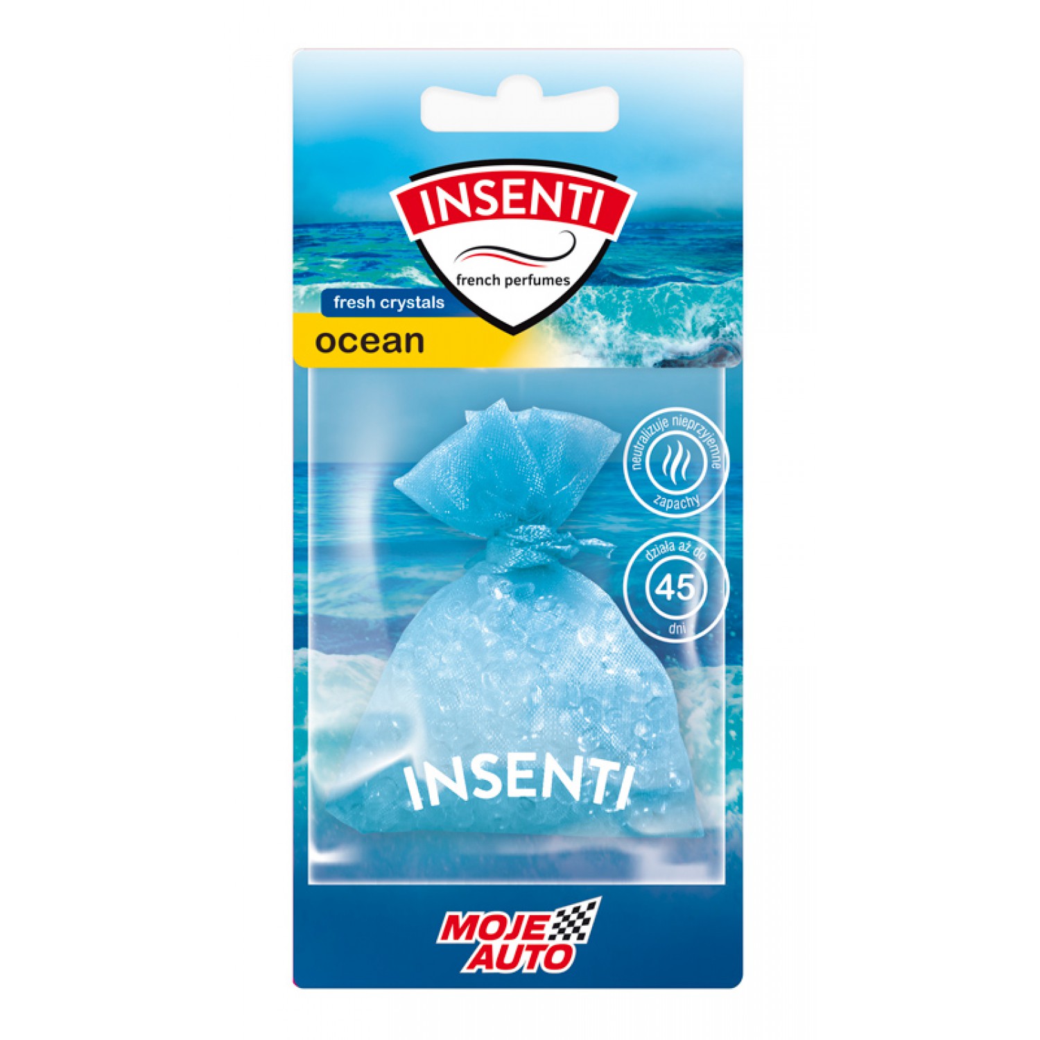 MOJE AUTO κρεμαστό αρωματικό αυτοκινήτου 15-503, ocean, crystals, 20g MOJE AUTO κρεμαστό αρωματικό αυτοκινήτου 15-503, ocean, crystals, 20g