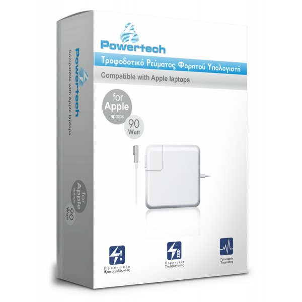 POWERTECH τροφοδοτικό laptop PT-137 για Apple, 90W, 18.5V - 4.6A