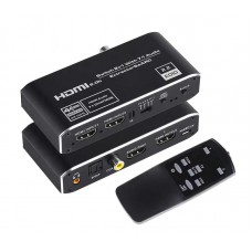 HDMI switch CAB-H150, 4-in σε 1-out, 7.1 Audio, 4K/60Hz HDR, eARC, μαύρο