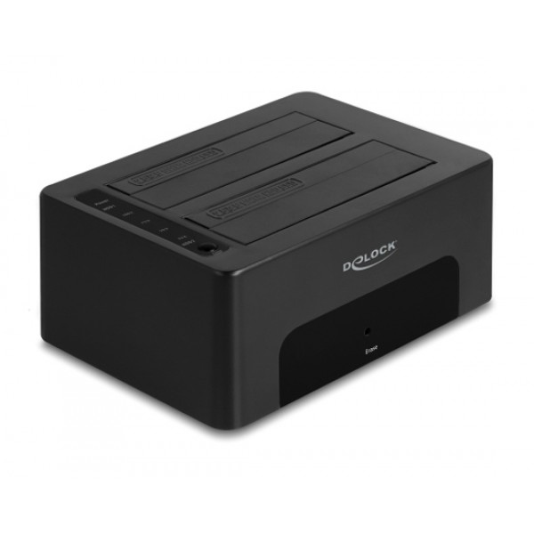 DELOCK docking station 64187, clone/erase function, 2x SSD/HDD, 5Gb/s DELOCK docking station 64187, clone/erase function, 2x SSD/HDD, 5Gb/s