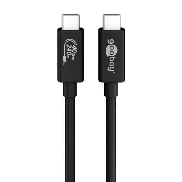 GOOBAY καλώδιο USB-C 61716, USB4 Gen 3x2, 240W, 40Gbps, 8K, 0.7m, μαύρο GOOBAY καλώδιο USB-C 61716, USB4 Gen 3x2, 240W, 40Gbps, 8K, 0.7m, μαύρο