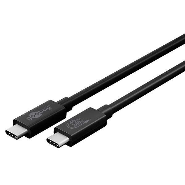 GOOBAY καλώδιο USB-C 61716, USB4 Gen 3x2, 240W, 40Gbps, 8K, 0.7m, μαύρο GOOBAY καλώδιο USB-C 61716, USB4 Gen 3x2, 240W, 40Gbps, 8K, 0.7m, μαύρο