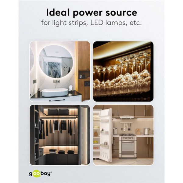 GOOBAY μετασχηματιστής LED 59575, 12V/1A, 12W, IP65 GOOBAY μετασχηματιστής LED 59575, 12V/1A, 12W, IP65