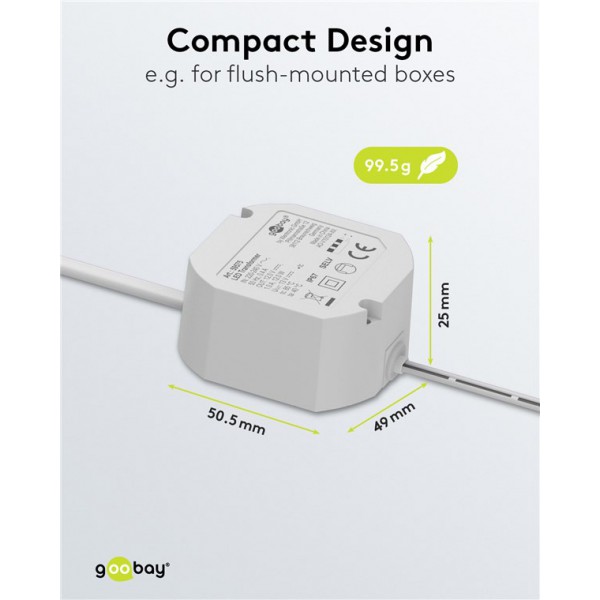 GOOBAY μετασχηματιστής LED 59575, 12V/1A, 12W, IP65 GOOBAY μετασχηματιστής LED 59575, 12V/1A, 12W, IP65