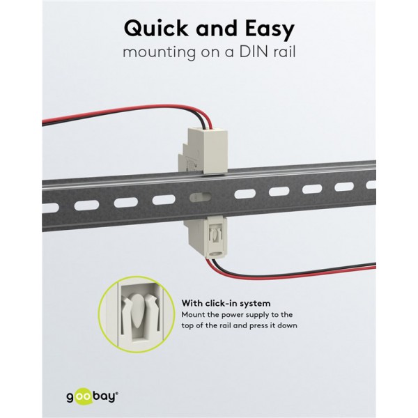 GOOBAY τροφοδοτικό 59574 για DIN rail, 5V/2.4A, 12W, IP20 GOOBAY τροφοδοτικό 59574 για DIN rail, 5V/2.4A, 12W, IP20