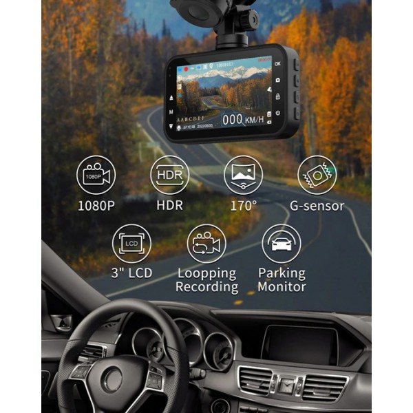 THIEYE κάμερα αυτοκινήτου Carbox 6R, μπροστινή & οπίσθια, 3" LCD, 1080p THIEYE κάμερα αυτοκινήτου Carbox 6R, μπροστινή & οπίσθια, 3" LCD, 1080p