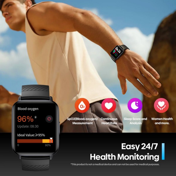 ZEBLAZE smartwatch Swim, 1.69", GPS, heart rate, 5 ATM, μαύρο ZEBLAZE smartwatch Swim, 1.69", GPS, heart rate, 5 ATM, μαύρο
