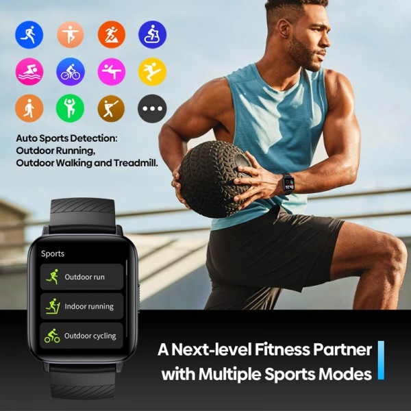 ZEBLAZE smartwatch Swim, 1.69", GPS, heart rate, 5 ATM, μαύρο ZEBLAZE smartwatch Swim, 1.69", GPS, heart rate, 5 ATM, μαύρο