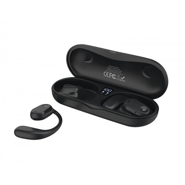 CELEBRAT earphones με θήκη φόρτισης W29, Open Wearable Stereo, μαύρα CELEBRAT earphones με θήκη φόρτισης W29, Open Wearable Stereo, μαύρα