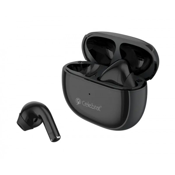 CELEBRAT earphones με θήκη φόρτισης W31, True Wireless, μαύρα