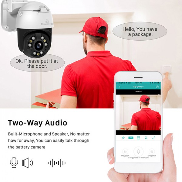 POWERTECH smart κάμερα PT-1086, 4MP, 4x digital zoom, Wi-Fi, PTZ, IP65 POWERTECH smart κάμερα PT-1086, 4MP, 4x digital zoom, Wi-Fi, PTZ, IP65