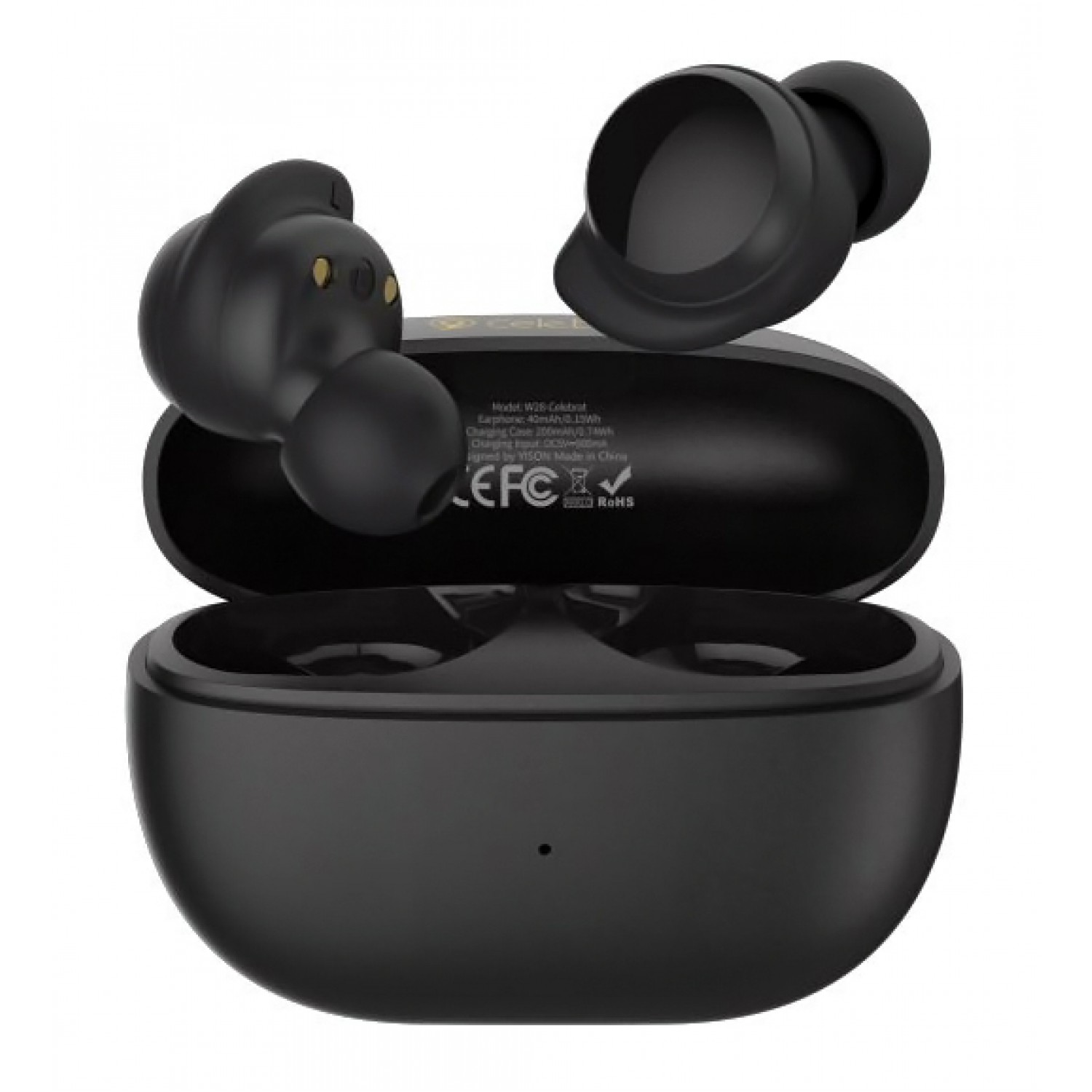 CELEBRAT earphones με θήκη φόρτισης TWS-W28, True Wireless, μαύρα CELEBRAT earphones με θήκη φόρτισης TWS-W28, True Wireless, μαύρα