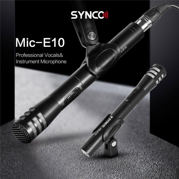 SYNCO μικρόφωνο χειρός SY-E10-MIC, δυναμικό, καρδιοειδές, XLR, μαύρο SYNCO μικρόφωνο χειρός SY-E10-MIC, δυναμικό, καρδιοειδές, XLR, μαύρο