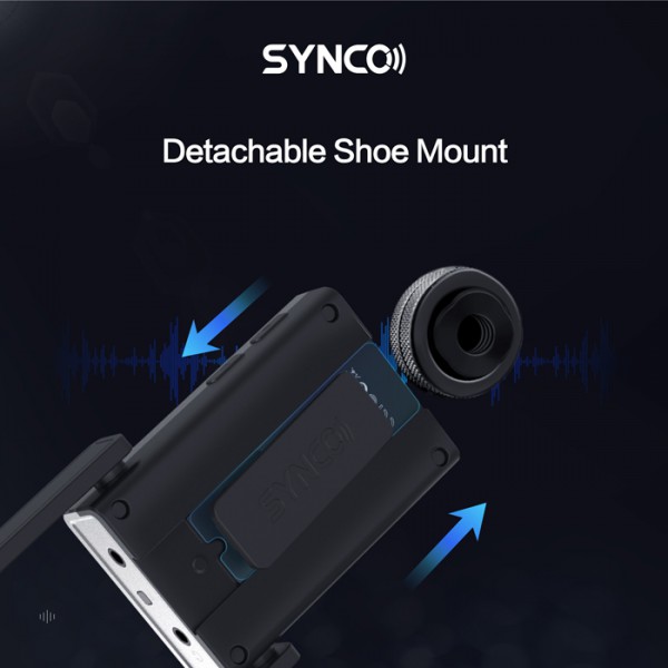 SYNCO ασύρματο μικρόφωνο WMic-TS Mini, ενσωματωμένο clip-on, UHF, γκρι SYNCO ασύρματο μικρόφωνο WMic-TS Mini, ενσωματωμένο clip-on, UHF, γκρι