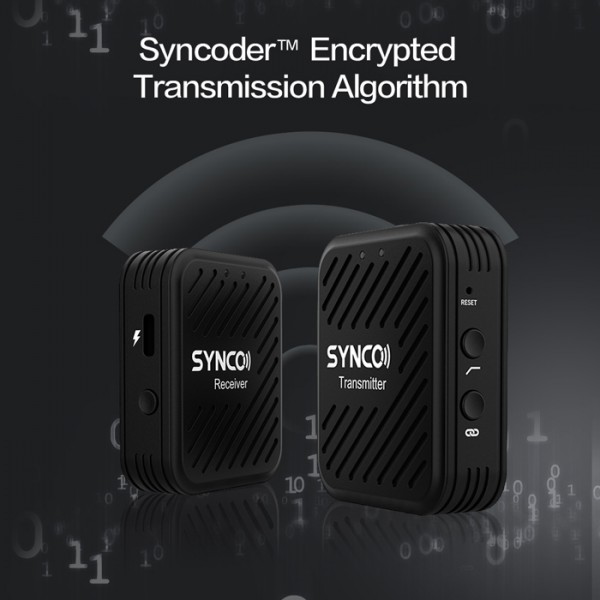 SYNCO ασύρματο μικρόφωνο G1A1 με ενσωματωμένο clip-on, 2.4GHz, μαύρο SYNCO ασύρματο μικρόφωνο G1A1 με ενσωματωμένο clip-on, 2.4GHz, μαύρο