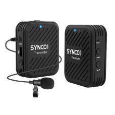 SYNCO ασύρματο μικρόφωνο G1A1 με ενσωματωμένο clip-on, 2.4GHz, μαύρο