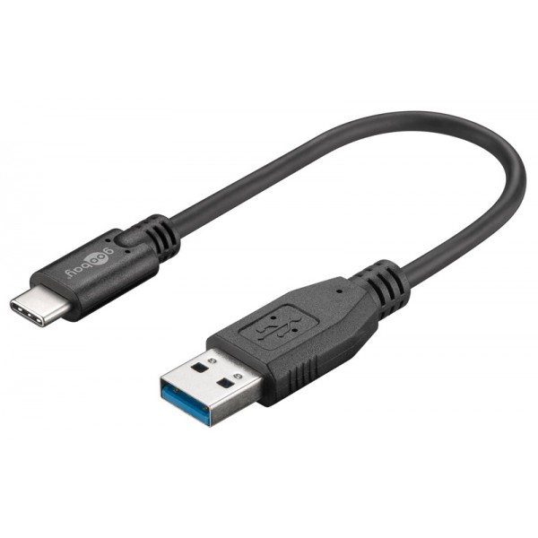 GOOBAY καλώδιο USB 3.0 σε USB-C 45247, 5Gbit/s, 0.15m, μαύρο GOOBAY καλώδιο USB 3.0 σε USB-C 45247, 5Gbit/s, 0.15m, μαύρο