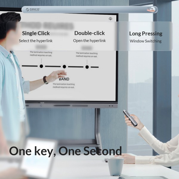 ORICO presenter OPPT-06 με laser & πλήκτρα, επαναφορτιζόμενο, 50m, γκρι