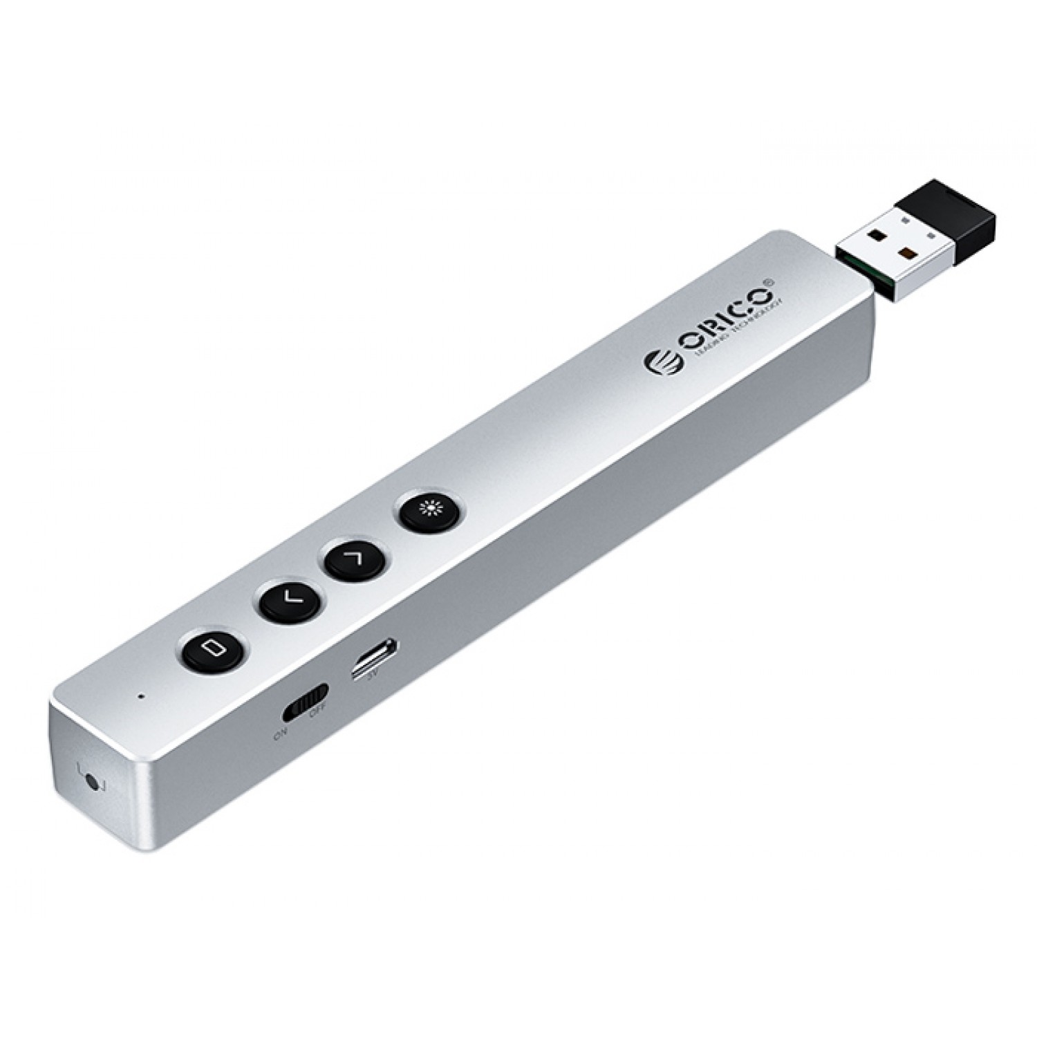 ORICO presenter OPPT-06 με laser & πλήκτρα, επαναφορτιζόμενο, 50m, γκρι