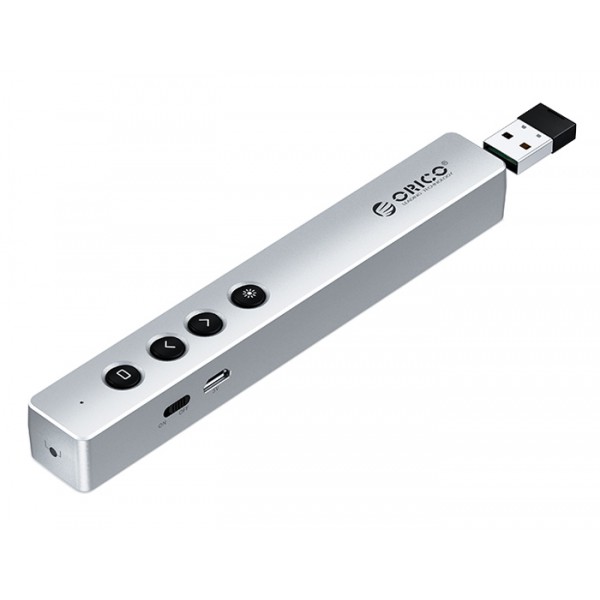 ORICO presenter OPPT-06 με laser & πλήκτρα, επαναφορτιζόμενο, 50m, γκρι