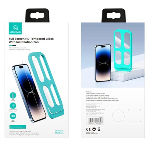 USAMS tempered glass με kit τοποθέτησης για iPhone 12/13 Pro & 14 USAMS tempered glass με kit τοποθέτησης για iPhone 12/13 Pro & 14