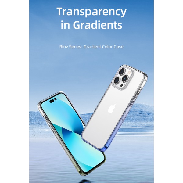 USAMS θήκη Binz για iPhone 14, μαύρη & διάφανη USAMS θήκη Binz για iPhone 14, μαύρη & διάφανη