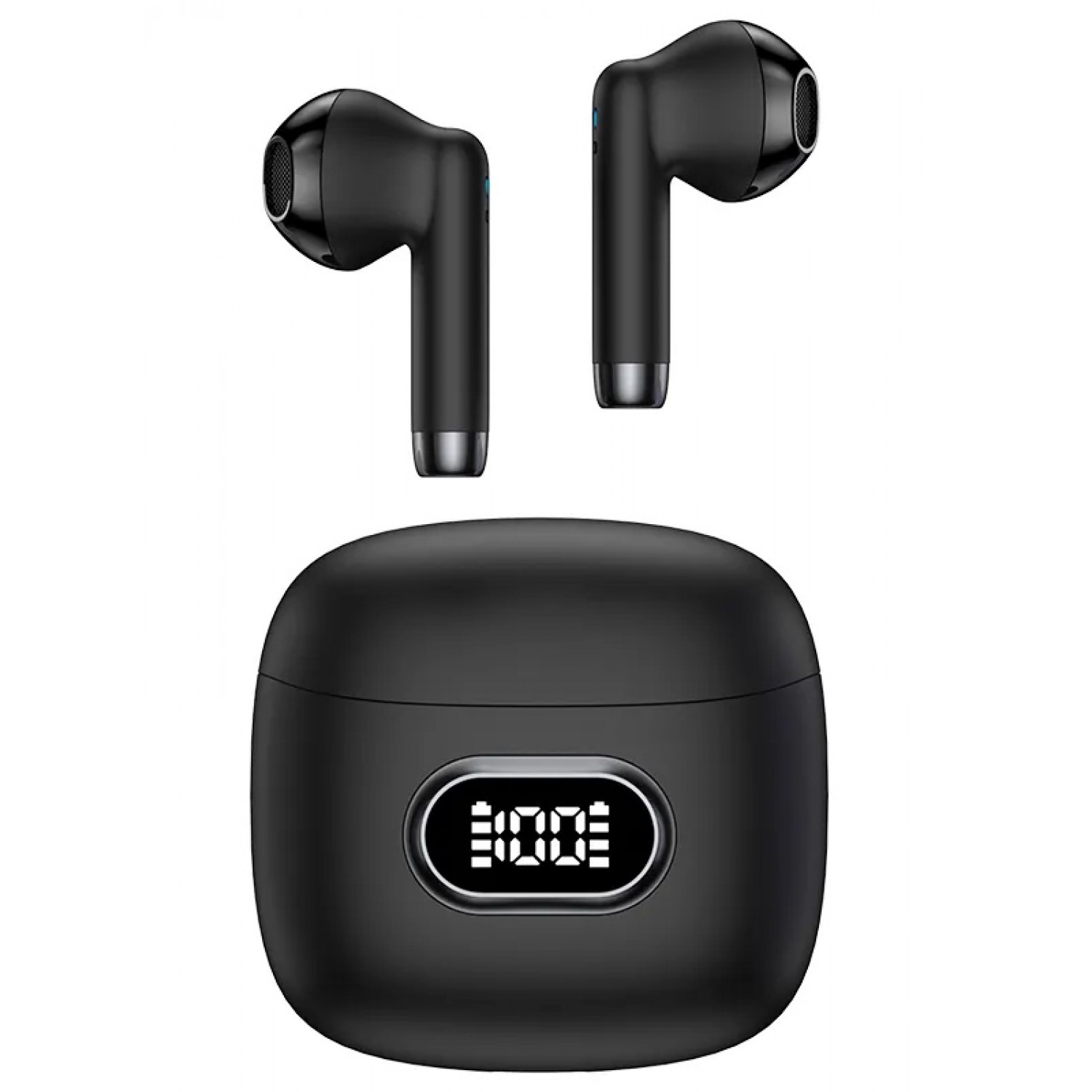 USAMS earphones με θήκη φόρτισης USAMS-IA, True Wireless, μαύρα