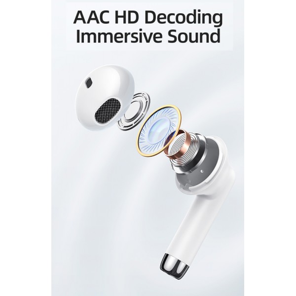 USAMS earphones με θήκη φόρτισης USAMS-IA, True Wireless, λευκά USAMS earphones με θήκη φόρτισης USAMS-IA, True Wireless, λευκά