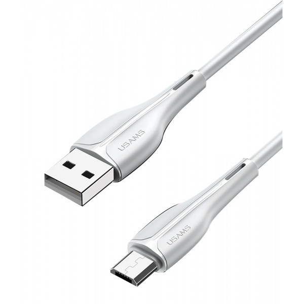 USAMS καλώδιο Micro USB σε USB US-SJ373, 2A, 1m, λευκό USAMS καλώδιο Micro USB σε USB US-SJ373, 2A, 1m, λευκό