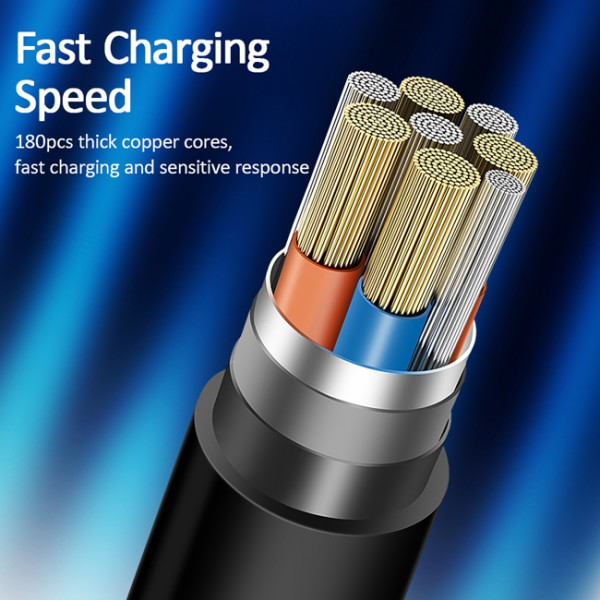 USAMS καλώδιο USB σε USB-C/Lightning/Micro USB US-SJ374, 2A, 1m, μαύρο