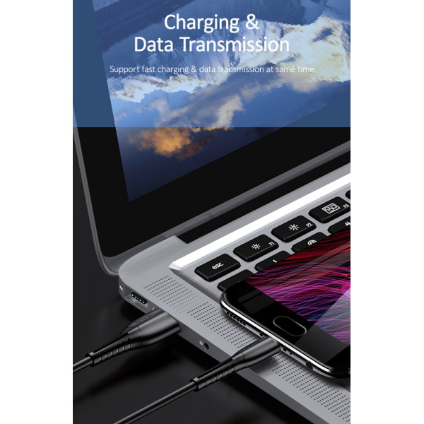 USAMS καλώδιο Micro USB σε USB US-SJ365, 2A, 1m, λευκό USAMS καλώδιο Micro USB σε USB US-SJ365, 2A, 1m, λευκό