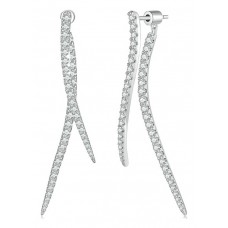 BAMOER σκουλαρίκια καρφωτά YIE227 με κυβική ζιρκόνια, ασήμι 925, ασημί