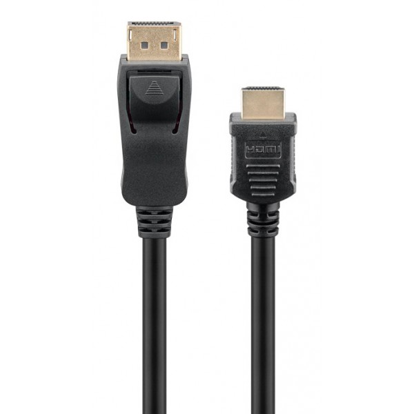 GOOBAY καλώδιο DisplayPort σε HDMI 51957, gold-plated, 4K, 2m, μαύρο GOOBAY καλώδιο DisplayPort σε HDMI 51957, gold-plated, 4K, 2m, μαύρο