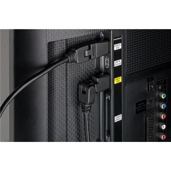 GOOBAY καλώδιο HDMI 61292, 360° βύσμα, 4K, 10,2Gbit/s, 5m, μαύρο GOOBAY καλώδιο HDMI 61292, 360° βύσμα, 4K, 10,2Gbit/s, 5m, μαύρο